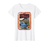 Stranger Things Retro Sketch Cover Camiseta, Mujer, Blanco, 3XL