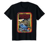 Stranger Things Retro Sketch Cover Camiseta, Niños, Negro, 6 años