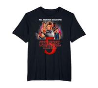 Stranger Things Season Five Poster Camiseta, Hombre Tallas Grandes, Negro, 4X Alto