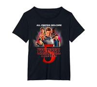 Stranger Things Season Five Poster Camiseta, Mujer Tallas Grandes, Negro, 3XL Grande