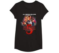 Stranger Things Season Five Poster Camiseta, Niñas, Negro, S
