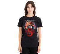 Stranger Things Season Five Poster Ladies T Shirt, Black, Small