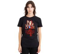 Stranger Things Season Four Poster Camiseta de Mujer, Negro, S