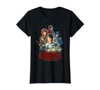 Stranger Things Season One Poster Camiseta, Mujer, Negro, L