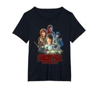 Stranger Things Season One Poster Camiseta, Mujer Tallas Grandes, Negro, 5XL Grande