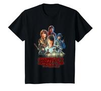 Stranger Things Season One Poster Camiseta, Niños, Negro, 3 años