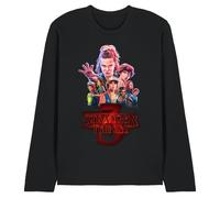 Stranger Things Season Three Poster Camiseta Unisex de Manga Larga, Negro, L