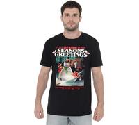 Stranger Things Seasons Greetings Snowman Christmas Unisex T Shirt, Black, Small