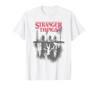 Stranger Things Silhouette Forest Logo Camiseta