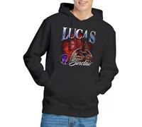 Stranger Things Stranger Things Lucas Homage Unisex Hoodie, Black Sudadera con Capucha Unisex Adulto (Pack de 1)