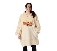Stranger Things Sudadera con Capucha de Manta portátil para Adultos | Ropa de Estar por casa de vellón Crema de Gran tamaño para Hombres y Mujeres | Traje de Pijama Serie de Netflix Mercancía Regalo