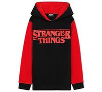 Stranger Things Sudadera con Capucha para Niños y Adolescentes Transpirable 9-15 Años Regalos de Merchandising Oficial (9-10 años, Negro/Red)