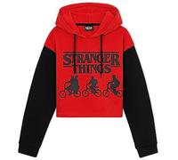 Stranger Things Sudadera Niña y Adolescentes 9-16 Años Sudadera con Capucha Regalos Cumpleaños Niños Colegio (Rojo/Negro, 9-10 Años)