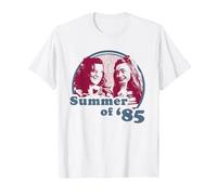 Stranger Things Summer of '85 Eleven and MAX Camiseta, Hombre, Blanco, M