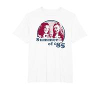 Stranger Things Summer of '85 Eleven and MAX Camiseta, Hombre Tallas Grandes, Blanco, 4X Alto