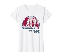 Stranger Things Summer of '85 Eleven and MAX Camiseta, Mujer, Blanco, XS