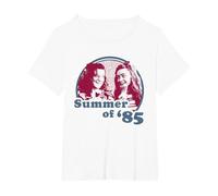 Stranger Things Summer of '85 Eleven and MAX Camiseta, Mujer Tallas Grandes, Blanco, 6XL Grande