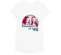 Stranger Things Summer of '85 Eleven and MAX Camiseta, Niñas, Blanco, S