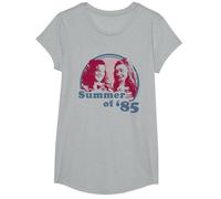 Stranger Things Summer of '85 Eleven and MAX Camiseta, Niñas, Gris Jaspeado, M
