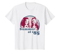 Stranger Things Summer of '85 Eleven and MAX Camiseta, Niños, Blanco, 2 años