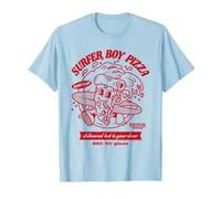 Stranger Things Surfer Boy Pizza Surf's Up Camiseta, Hombre, Azul Bebé, XXL