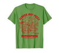 Stranger Things Surfer Boy Pizza Surf's Up Camiseta, Hombre, Hierba, XXL