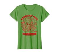 Stranger Things Surfer Boy Pizza Surf's Up Camiseta, Mujer, Hierba, XXL