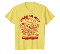 Stranger Things Surfer Boy Pizza Surf's Up Camiseta, Niños, Limón, 2 años