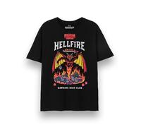 Stranger Things T-Shirt Unisexe | T-Shirt graphique à Manches Courtes Hellfire Club pour adultes en Noir | Donjons et Dragons Hawkins High Club Diable & feu vêtements Haut | de télévision Netflix