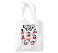 Stranger Things Tales From 85 Character Vines Bolsa Tote Reutilizable para Compras y Viaje, Blanco, 38X42Cm