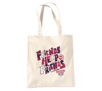 Stranger Things Tales From 85 Friends Help Bolsa Tote Reutilizable para Compras y Viaje, Natural, 38X42Cm