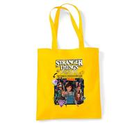 Stranger Things Tales From 85 Group Poster Bolsa Tote Reutilizable para Compras y Viaje, Amarillo, 38x42cm