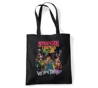 Stranger Things Tales From 85 Hic Poster Bolsa Tote Reutilizable para Compras y Viaje, Negro, 38X42Cm