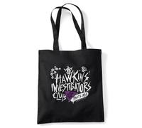 Stranger Things Tales From 85 Hic Scribble Bolsa Tote Reutilizable para Compras y Viaje, Negro, 38X42Cm