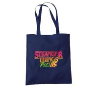 Stranger Things Tales From 85 Logo Bolsa Tote Reutilizable para Compras y Viaje, Marino, 38x42cm