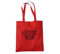 Stranger Things Tales From 85 Sketch Logo Bolsa Tote Reutilizable para Compras y Viaje, Rojo, 38x42cm