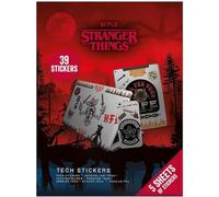 Stranger Things Tech - Juego de 39 pegatinas para portátiles, teléfonos móviles y tabletas (diseño de batalla al revés)