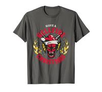 Stranger Things Tiene una Navidad Infernal Camiseta, Hombre, Asfalto, XXL