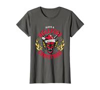 Stranger Things Tiene una Navidad Infernal Camiseta, Mujer, Asfalto, XXL