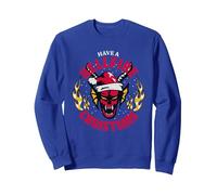 Stranger Things Tiene una Navidad Infernal Sudadera, Unisex para Adultos, Azul Real, S