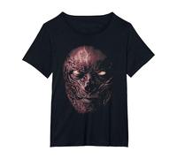 Stranger Things Vecna Oversized Face Camiseta, Mujer Tallas Grandes, Negro, 1XL Grande