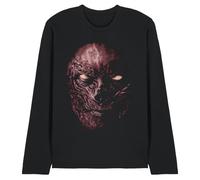 Stranger Things Vecna Oversized Face Camiseta Unisex de Manga Larga, Negro, S