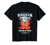 Stranger Things Vecna Rise Poster Camiseta, Niños, Negro, 12 años