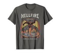 Stranger Things Vintage Hawkins High Hellfire Camiseta, Hombre, Asfalto, XL