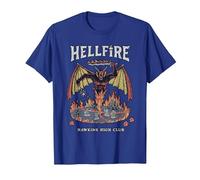 Stranger Things Vintage Hawkins High Hellfire Camiseta, Hombre, Azul Real, M