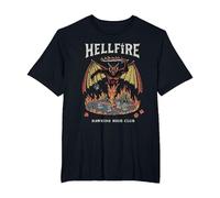 Stranger Things Vintage Hawkins High Hellfire Camiseta, Hombre Tallas Grandes, Negro, 5X Alto