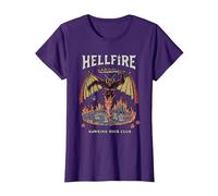 Stranger Things Vintage Hawkins High Hellfire Camiseta, Mujer, Morado, 3XL