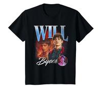 Stranger Things Will Homage Camiseta, Niños, Negro, 6 años
