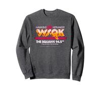 Stranger Things WSQK TV Advert Sudadera, Unisex para Adultos, Jaspeado Oscuro, XL