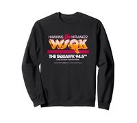 Stranger Things WSQK TV Advert Sudadera, Unisex para Adultos, Negro, XXL